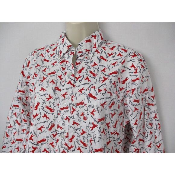 Vintage Five Star by Roper Top Womens Small Horse Print Retro Western Button Up - Picture 2 of 16